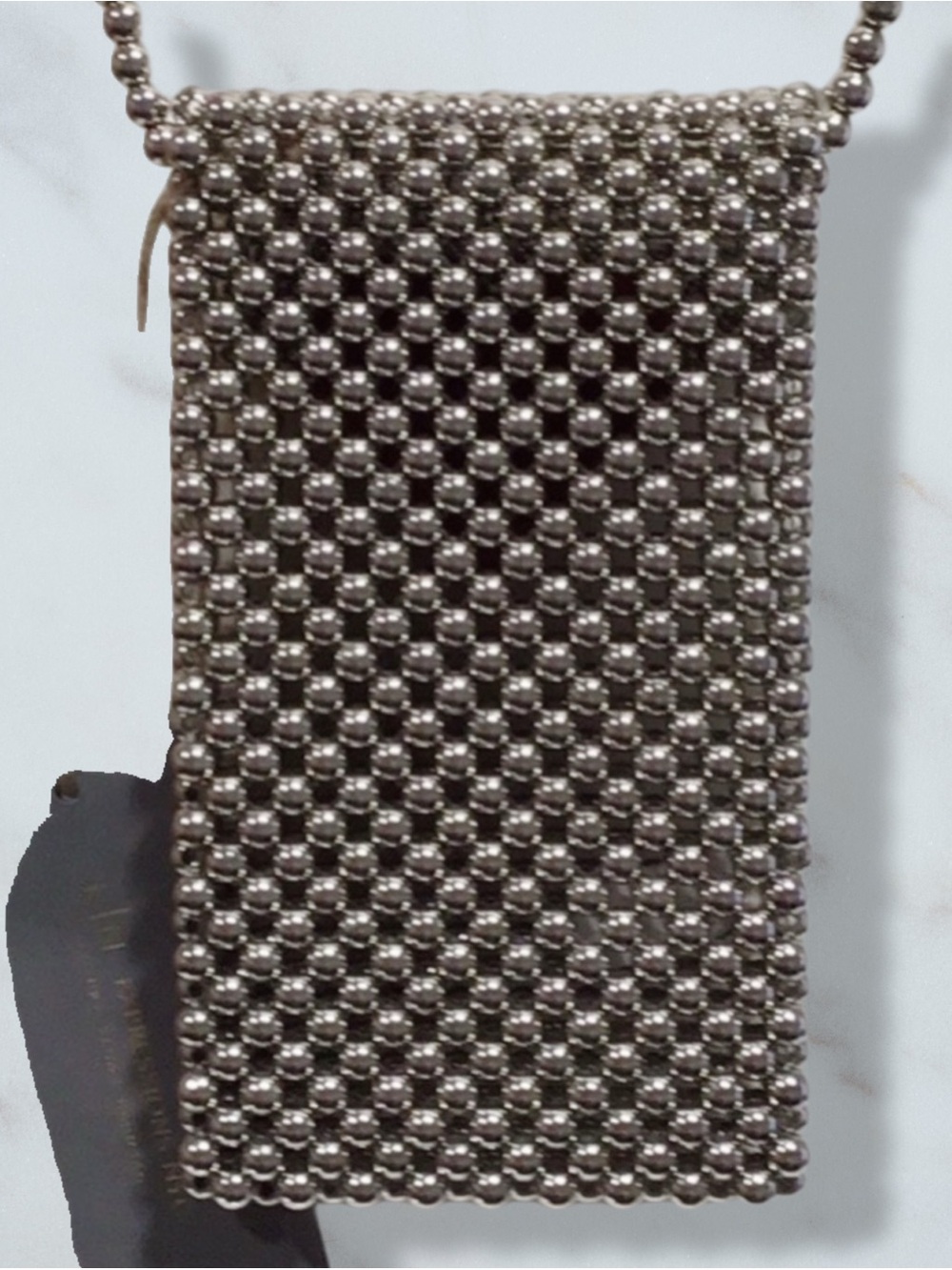 EXPRESDIONS NYC Vegan Beaded Phone Bag NWT - Picture 4 of 9